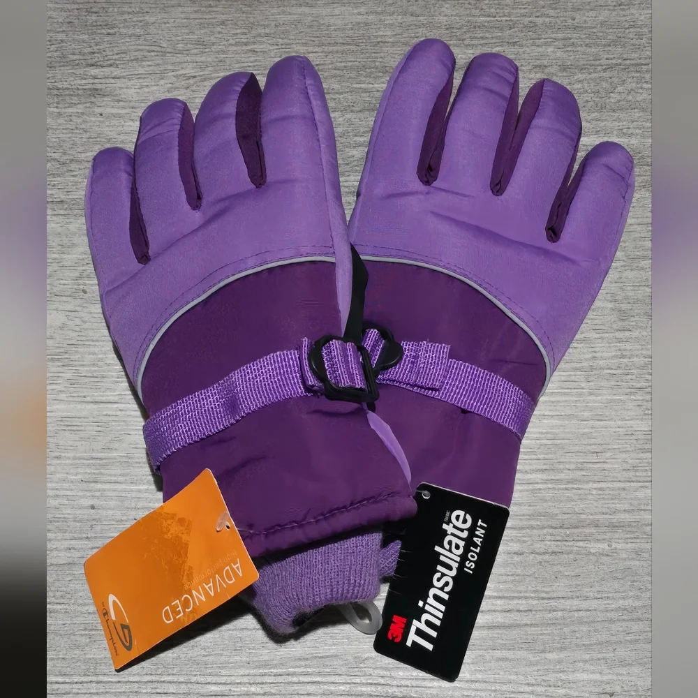 Purple Insulated Winter Gloves - Picture 1 of 6